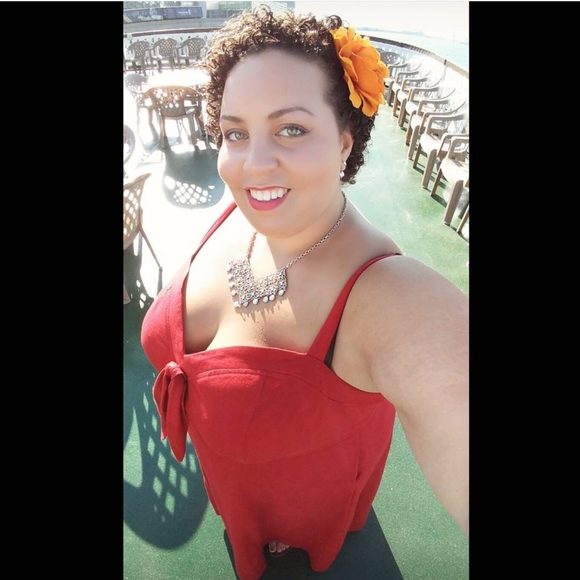 3X eShakti red maxi dress - Picture 8 of 8